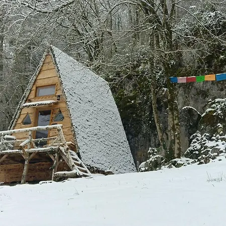 D'tente Sky En Ariege Insolite Avec Vue Montagne, Calme, Nature Et Ciel Etoile Dağ evi *